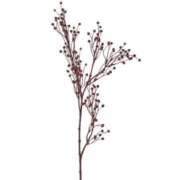 Branche décorative de lin QUOLL avec épis, rouge bordeaux, 65 cm
