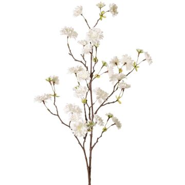 Branche artificielle Pêcher ornemental KENZUN, fleurs, blanc, 110cm