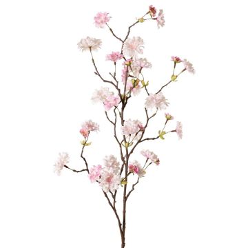 Branche artificielle Pêcher ornemental KENZUN, fleurs, rose clair, 110cm