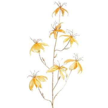 Branche décorative en velours « Gloriosa » NESTOS, jaune-or, 110 cm