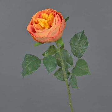 Rose-chou en tissu VANNI, orange, 60cm
