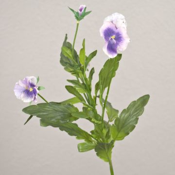 Pensée en tissu SILANA, blanc-violet, 30cm