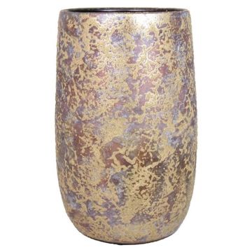 Vase en céramique au style rétro MAGO, aspect balayage, or, 40cm, Ø22cm Vase en céramique au style rétro MAGO, aspect balayage, or, 40cm, Ø22cm