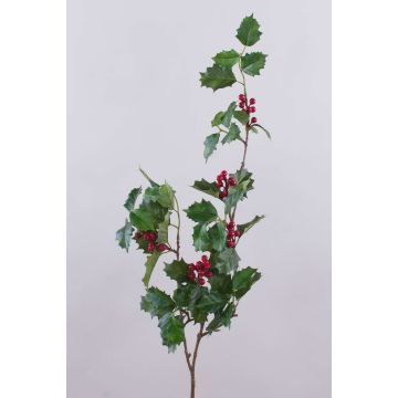 Plante artificielle branche de houx YUKARI avec baies, vert, 100cm Plante artificielle branche de houx YUKARI avec baies, vert, 100cm