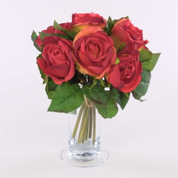 Bouquet de roses artificielles JASCHA, rouge, 25cm, Ø25cm Bouquet de roses artificielles JASCHA, rouge, 25cm, Ø25cm