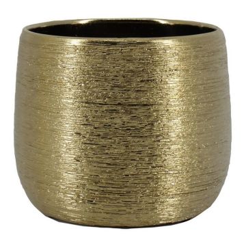 Cache-pot TAMSIN, céramique, doré, 10cm, Ø12cm Cache-pot TAMSIN, céramique, doré, 10cm, Ø12cm