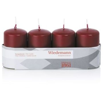 Bougies cylindriques pour couronne de l'Avent JENARO, lot de 4, bordeaux, 8 cm, Ø 5 cm, 18 h - Fabriquées en Allemagne Bougies cylindriques pour couronne de l'Avent JENARO, lot de 4, bordeaux, 8 cm, Ø 5 cm, 18 h - Fabriquées en Allemagne