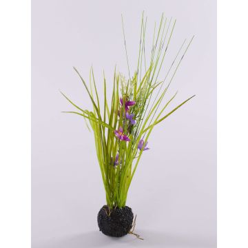 Herbes et Ornithogale artificiels MANFREDO, dans motte de terre, violet-fuchsia, 40cm Herbes et Ornithogale artificiels MANFREDO, dans motte de terre, violet-fuchsia, 40cm