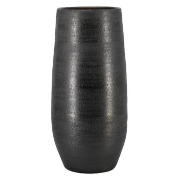 Grand Vase en céramique VINKAS veiné, noir, 90cm, Ø37cm Grand Vase en céramique VINKAS veiné, noir, 90cm, Ø37cm