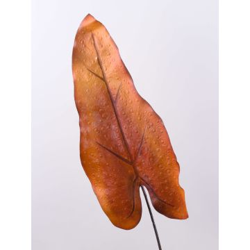 Feuille de caladium artificielle DONALD, orange-brun, 80cm