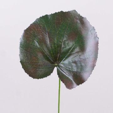 Feuille de géranium artificielle HEIDEGARD, vert-rouge, 38cm, Ø14cm