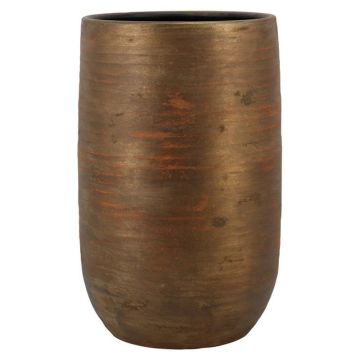 Vase en céramique RODYN à cannelures, dégradé, doré, 50cm, Ø32cm Vase en céramique RODYN à cannelures, dégradé, doré, 50cm, Ø32cm