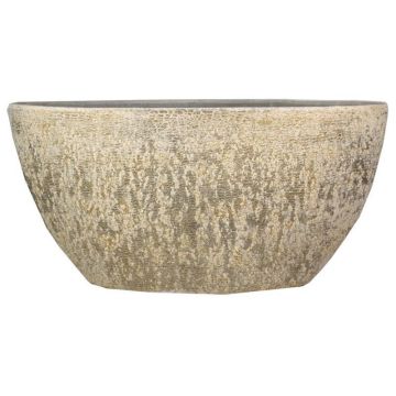 Coupe à plantes ovale en céramique ENOVA avec veinures, or, 49x20x25cm Coupe à plantes ovale en céramique ENOVA avec veinures, or, 49x20x25cm
