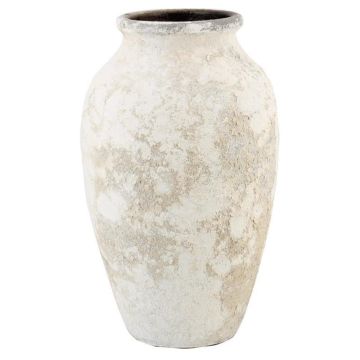 Vase en céramique SENTIF texturé, blanc antique, 50cm, Ø26cm Vase en céramique SENTIF texturé, blanc antique, 50cm, Ø26cm