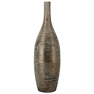 Vase en céramique Bouteille déco RODYN à cannelures, dégradé, brun, 80cm, Ø23cm Vase en céramique Bouteille déco RODYN à cannelures, dégradé, brun, 80cm, Ø23cm