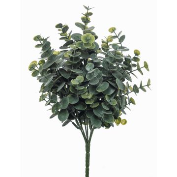 Eucalyptus artificiel GLIWEN sur tige, vert-gris, 30 cm