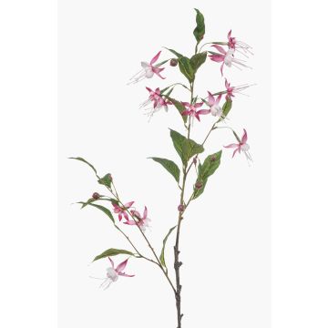 Branche décorative de fuchsia FROWEL, rose et blanc, 95 cm Branche décorative de fuchsia FROWEL, rose et blanc, 95 cm