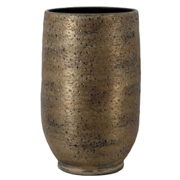 Vase en céramique YELAN veiné, brun-doré, 50cm, Ø32cm Vase en céramique YELAN veiné, brun-doré, 50cm, Ø32cm