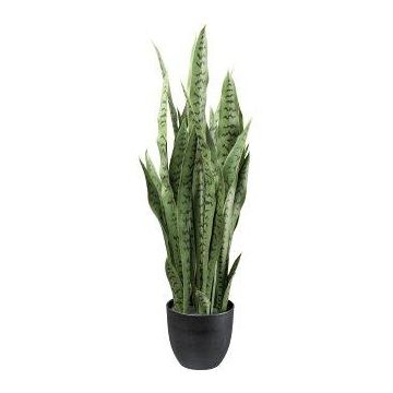 Plante succulente artificielle Sanseveria PLINK en pot décoratif, vert, 90cm