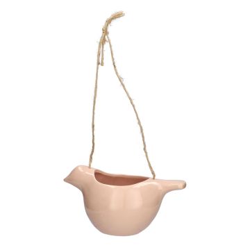 Suspension en forme d'oiseau SAREEN en dolomite, rose saumon, 21,1 x 11,7 x 10,5 cm Suspension en forme d'oiseau SAREEN en dolomite, rose saumon, 21,1 x 11,7 x 10,5 cm
