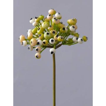 Fausse tige de pyracantha CLEO, baies, crème-vert, 20cm