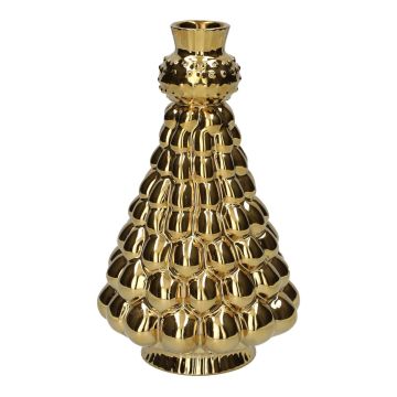 Bouteille déco Sapin BRIXON, pois motif, céramique, doré-métallisé, 20,3cm, Ø12,5cm Bouteille déco Sapin BRIXON, pois motif, céramique, doré-métallisé, 20,3cm, Ø12,5cm