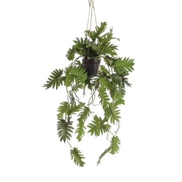 Panier suspendu avec Philodendron selloum artificiel URCO, pot décoratif, 80cm Panier suspendu avec Philodendron selloum artificiel URCO, pot décoratif, 80cm