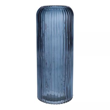 Vase en verre ALBURGIS rainuré, bleu clair, 25 cm, Ø 10 cm Vase en verre ALBURGIS rainuré, bleu clair, 25 cm, Ø 10 cm