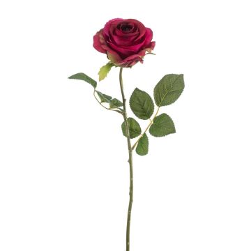 Rose künstlich BRUNETTE, fuchsia, 70cm, Ø11cm
