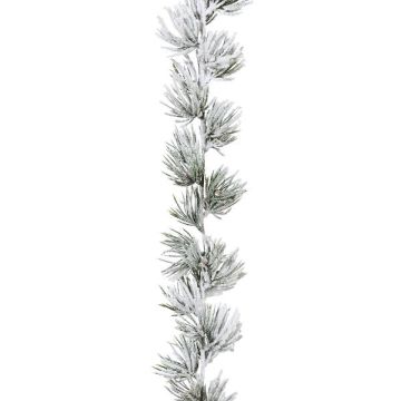 Guirlande décorative Pin ZIMRA, enneigée, blanc-vert, 180cm