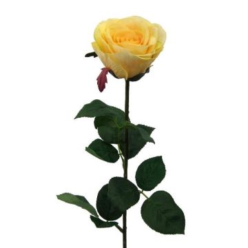 Fleur décorative Rose NORLAN, jaune, 70cm, Ø8cm