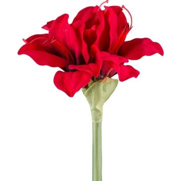Fleur en plastique Amaryllis LIKONE, rouge, 50cm