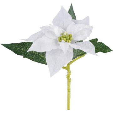 Fleur en plastique Étoile de Noël KASNERK, blanc, 40cm