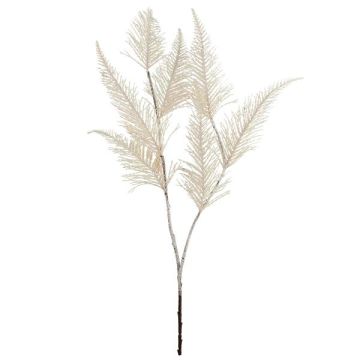 Branche artificielle Fougère Polystichum VRENTO, enneigé, blanc, 75cm