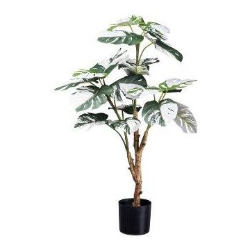 Philodendron Monstera Deliciosa Variegata artificiel PILTA, vert-blanc, 80cm