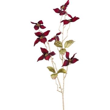 Branche décorative Cornouiller STIRLA, rouge foncé-or, 70cm