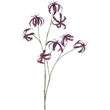 Branche artificielle de gloriosa SLARHO, violette, 110 cm