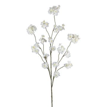 Branche artificielle Cerisier du Japon VORLUN avec des fleurs, blanc, 130cm