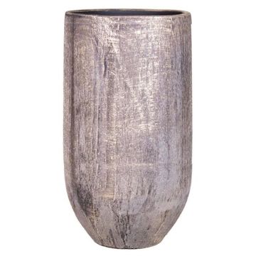 Vase à fleurs en céramique AETIOS, dégradé, or-marron, 45cm, Ø20cm