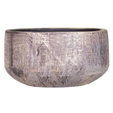 Coupe à fleurs en céramique AETIOS, dégradé, or-marron, 13cm, Ø28cm