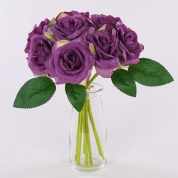 Bouquet de roses artificielles GAUTAM, violet foncé, 25cm Bouquet de roses artificielles GAUTAM, violet foncé, 25cm