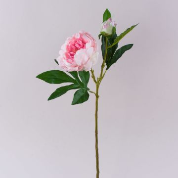 Pivoine artificielle FYRFAR, ouverte, rose, 60 cm