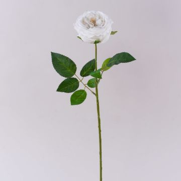 Rose en forme de chou artificielle MARNUK, blanc crème, 60 cm, Ø 9 cm