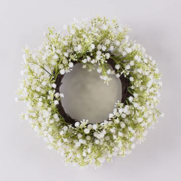 Couronne de gypsophile artificielle CECILIA, blanc crème, Ø 35 cm Couronne de gypsophile artificielle CECILIA, blanc crème, Ø 35 cm