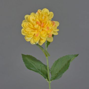 Fleur artificielle Dahlia FLEMOR, jaune, 55cm
