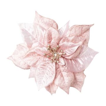 Étoile de Noël en velours SINFE, rose, Ø 18 cm