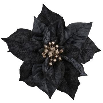 Étoile de Noël en velours SINFE, noir, Ø 18 cm