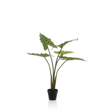 Plante artificielle Alocasia Sanderiana MUNAY en pot décoratif, vert, 80cm