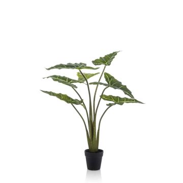 Plante artificielle Alocasia Sanderiana MUNAY en pot décoratif, vert, 100cm
