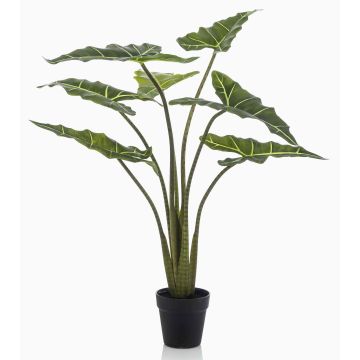 Plante artificielle Alocasia Sanderiana MUNAY en pot décoratif, vert, 100cm
